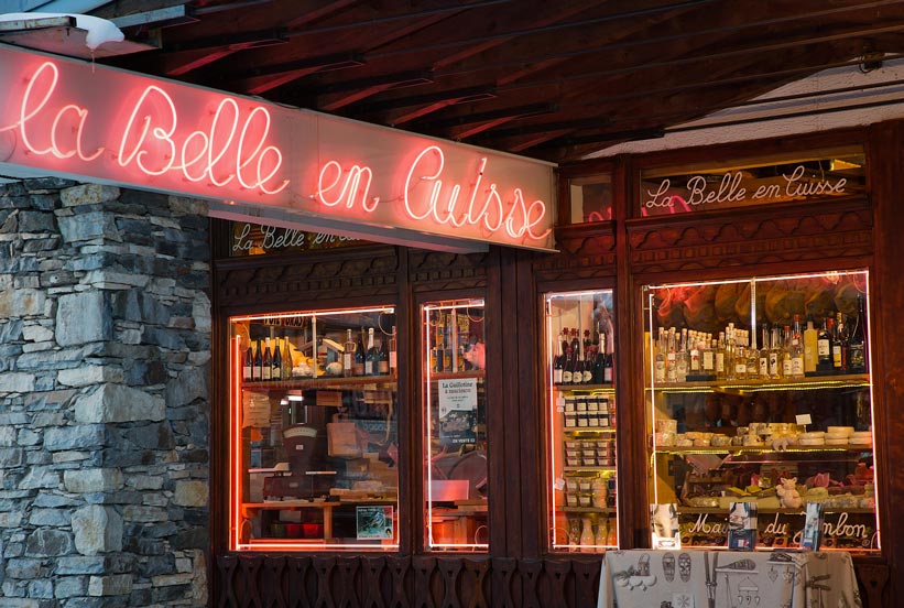 Boutique charcuterie fromage La Belle en Cuisse à Val Thorens